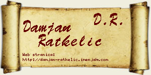 Damjan Ratkelić vizit kartica
